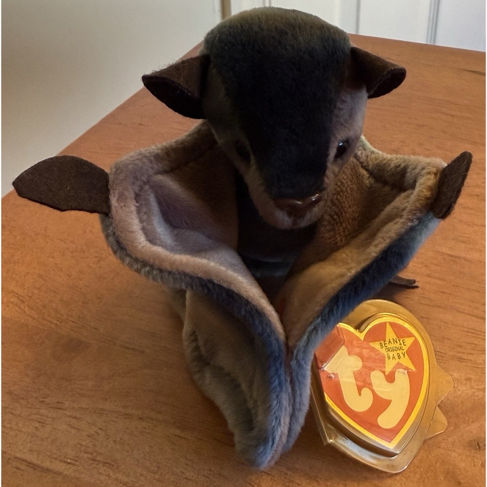 Batty Tye-Dye Beanie Baby WITH ERRORS‎ 1996/1998 MISPRINT Rare EUC Vintage
